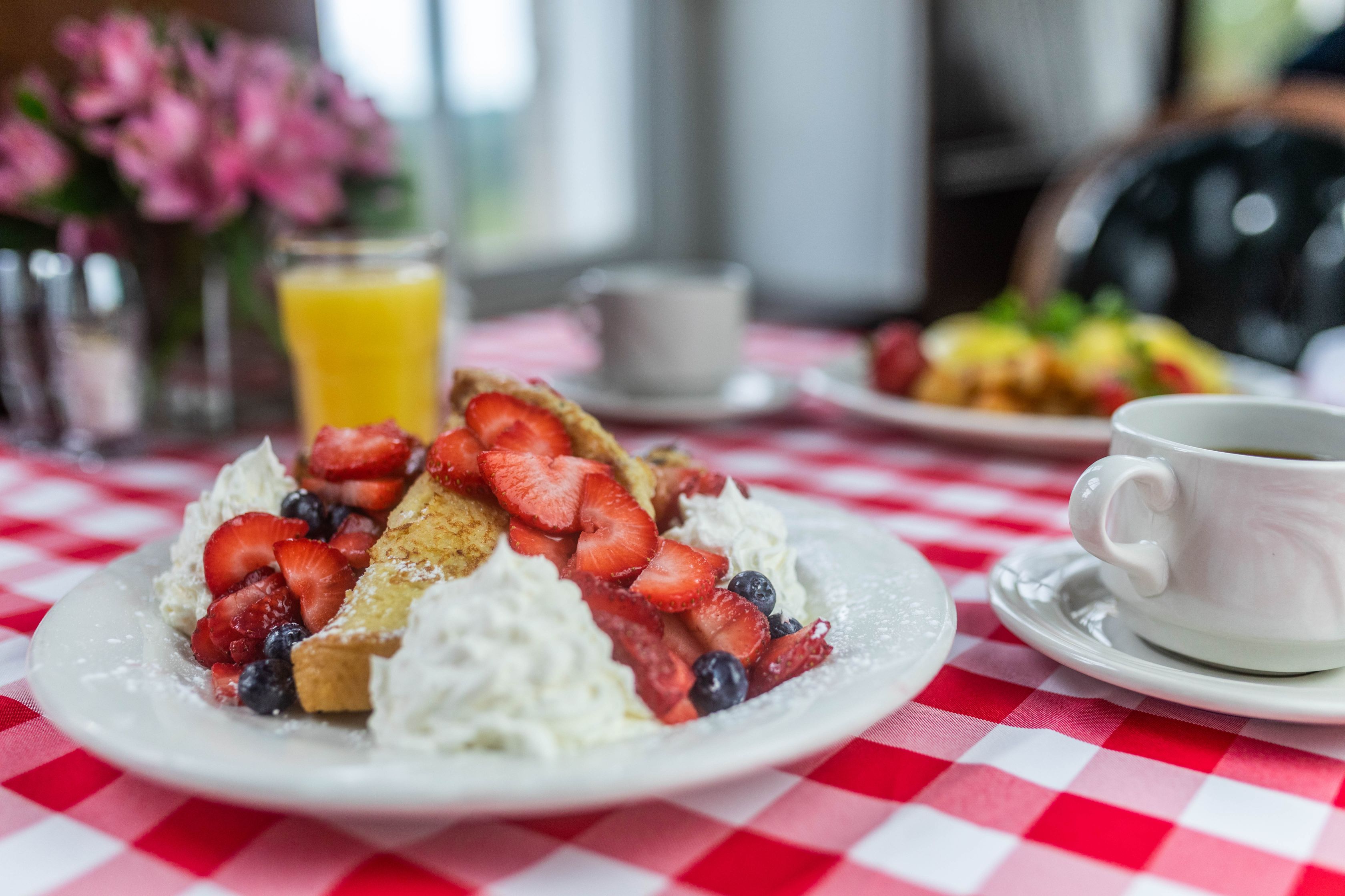 a plate of food on a table