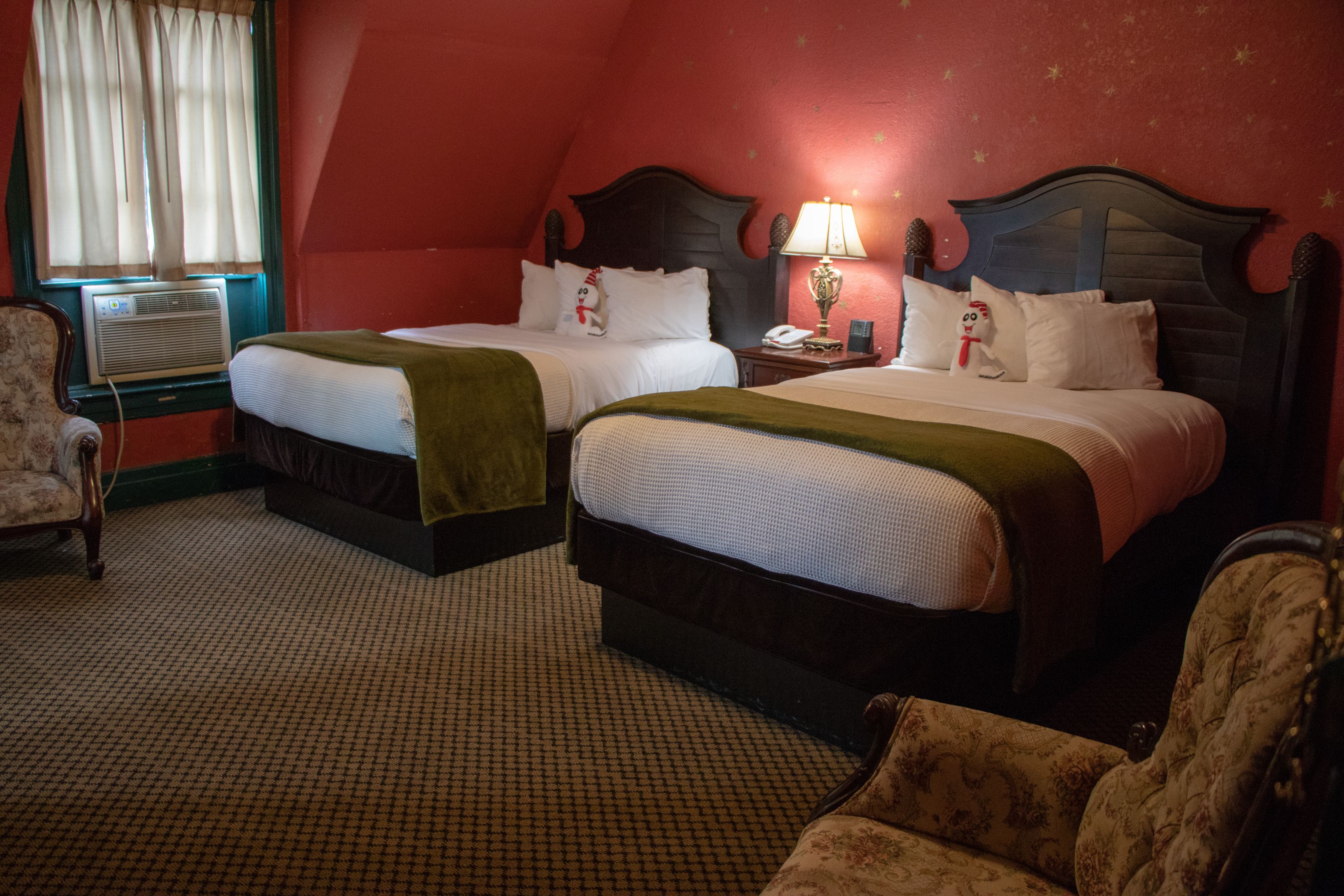 two beds in a room