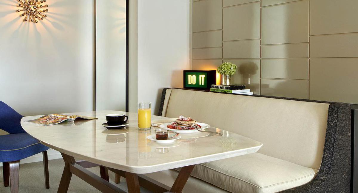 a table with food on it