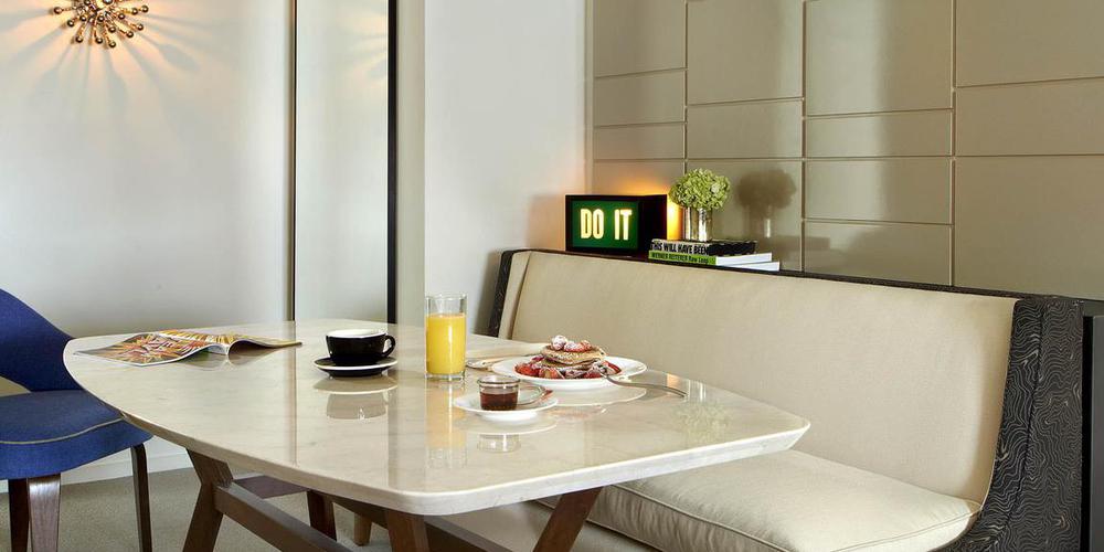 a table with food on it