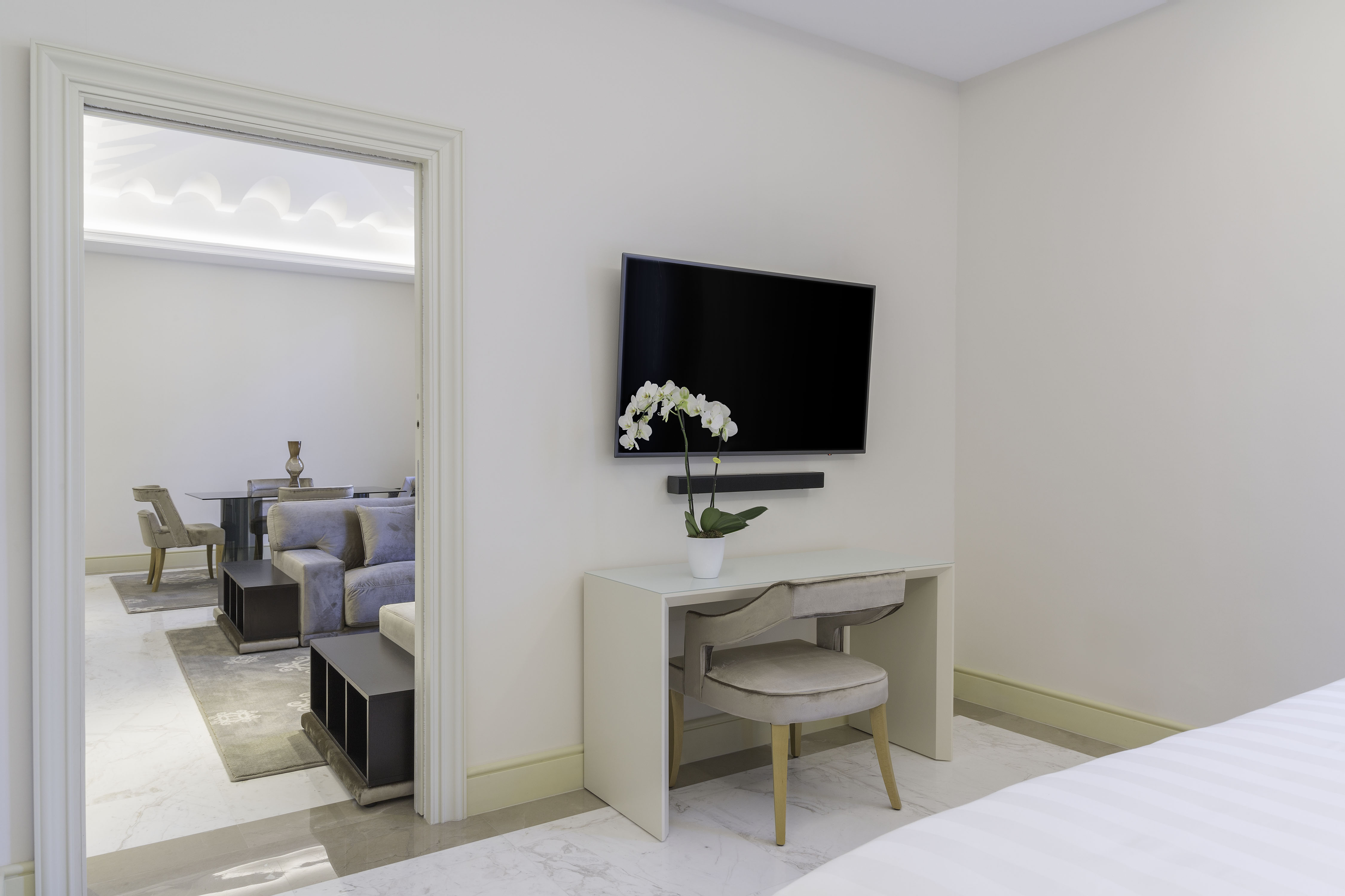 a tv on the wall