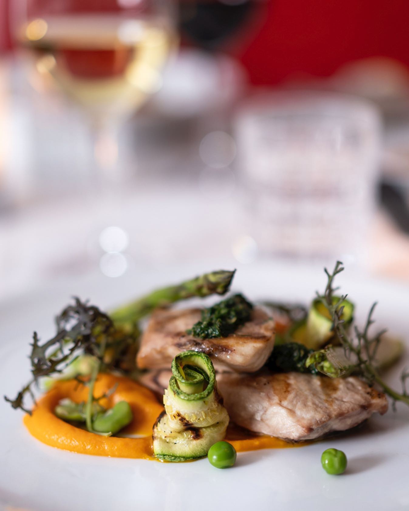 a plate of food on a table