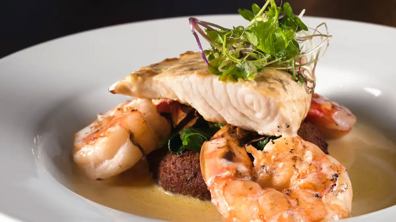 a plate of food on a table