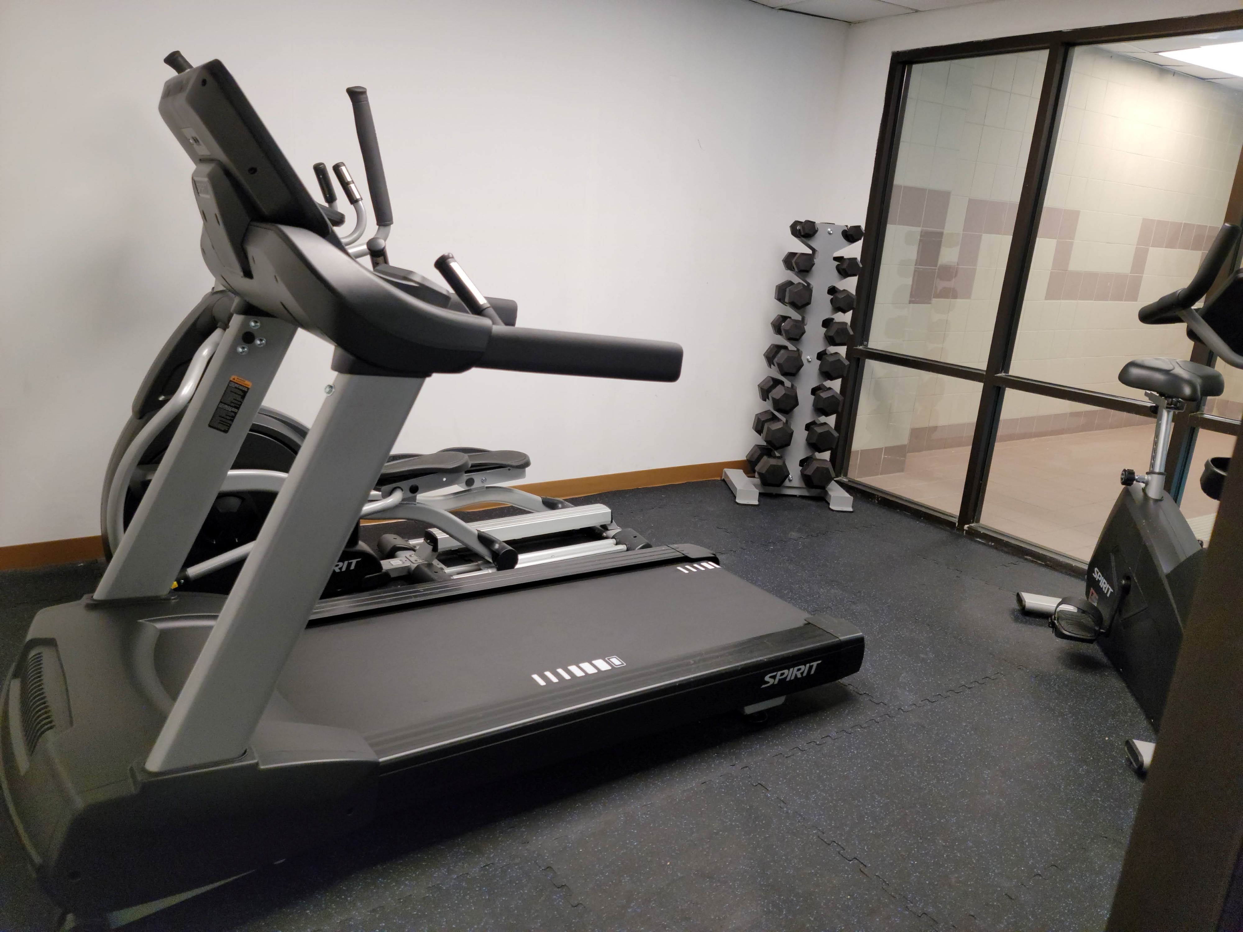 a exercise equipment in a room