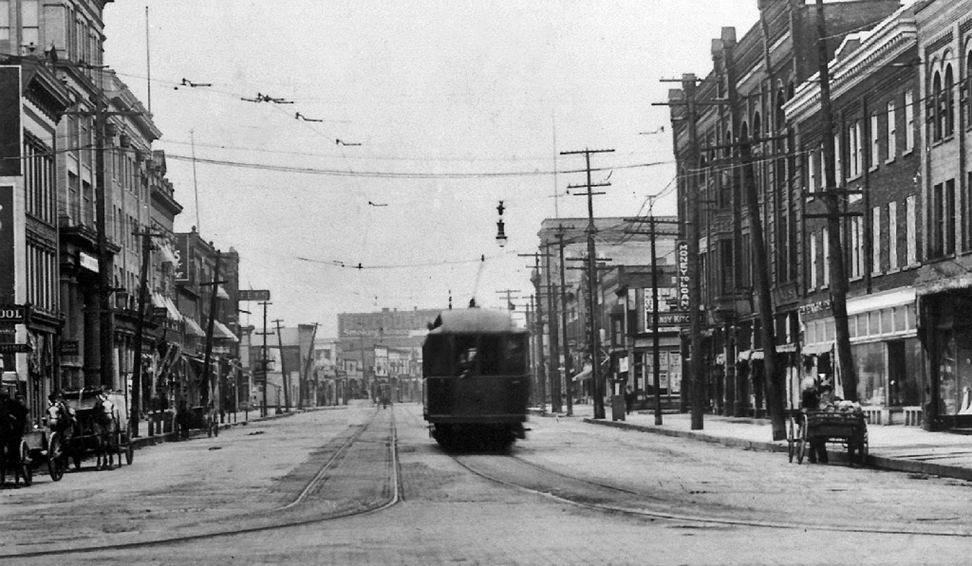 a trolley on the street