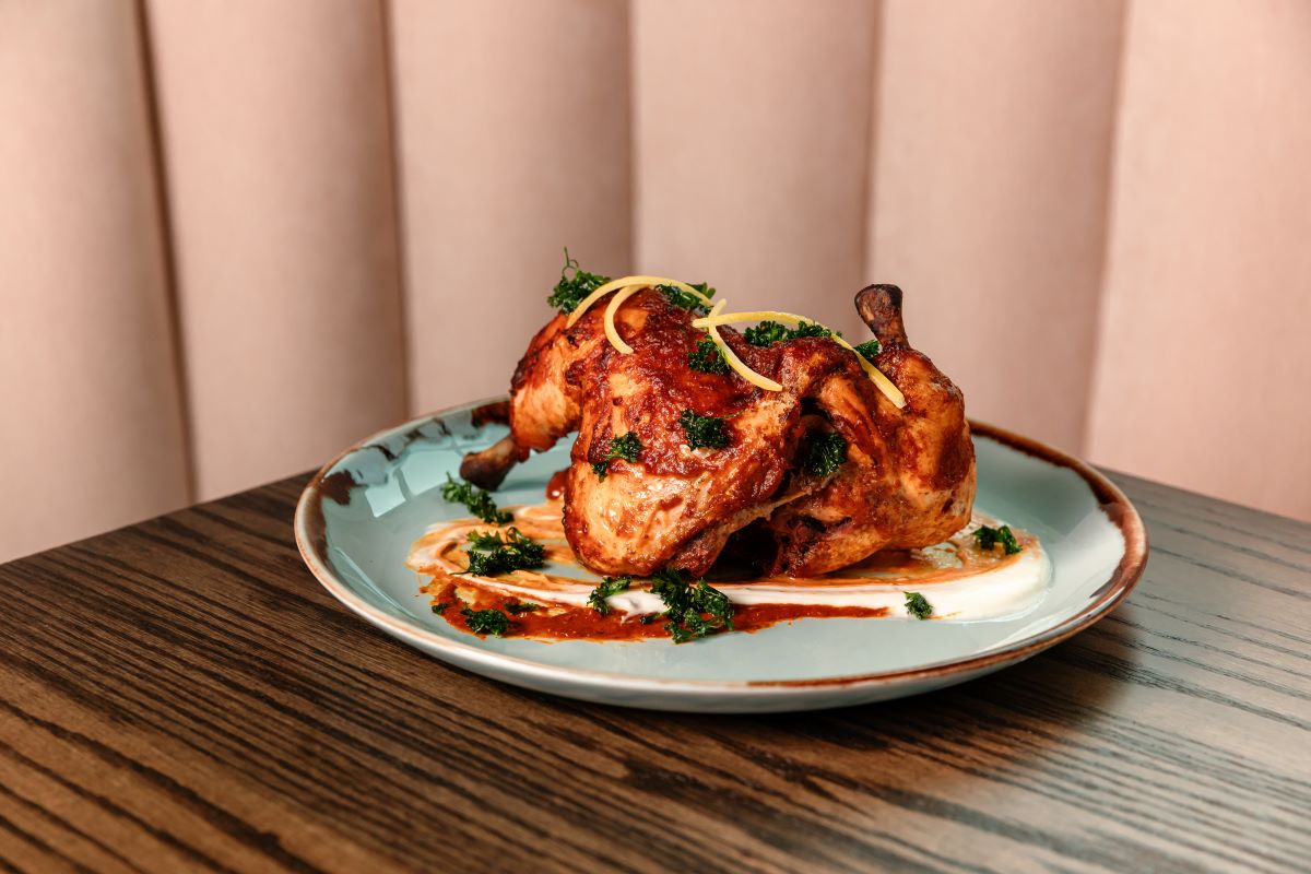 a chicken on a plate