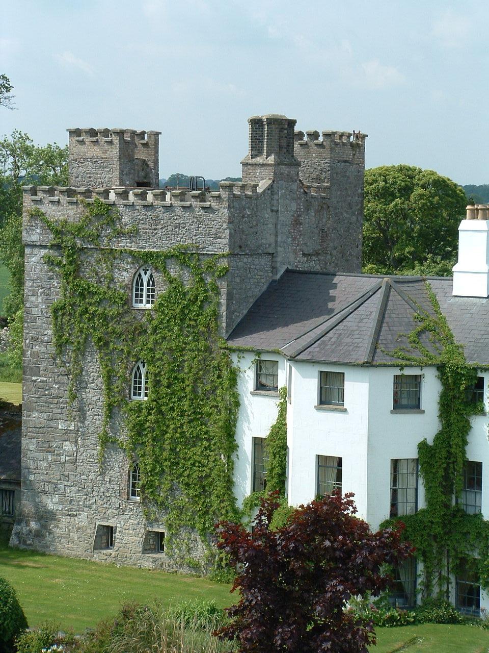 a large stone castle with a large tower