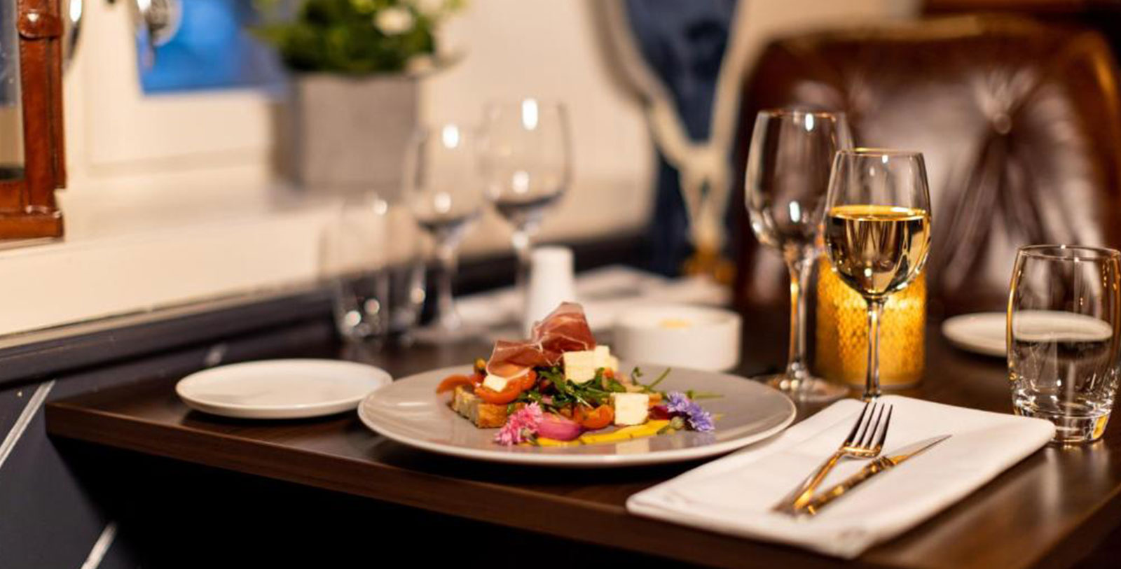 a plate of food on a table