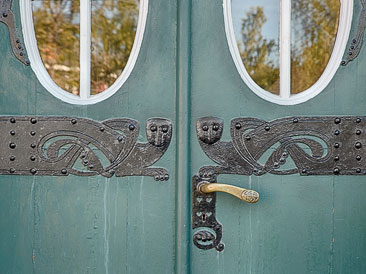 a close-up of a door
