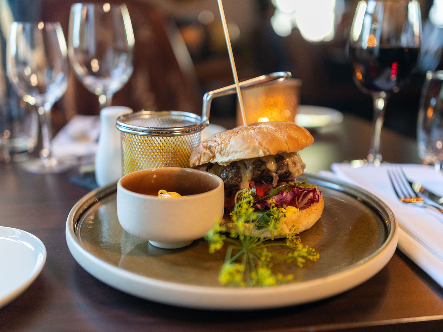a plate of food on a table