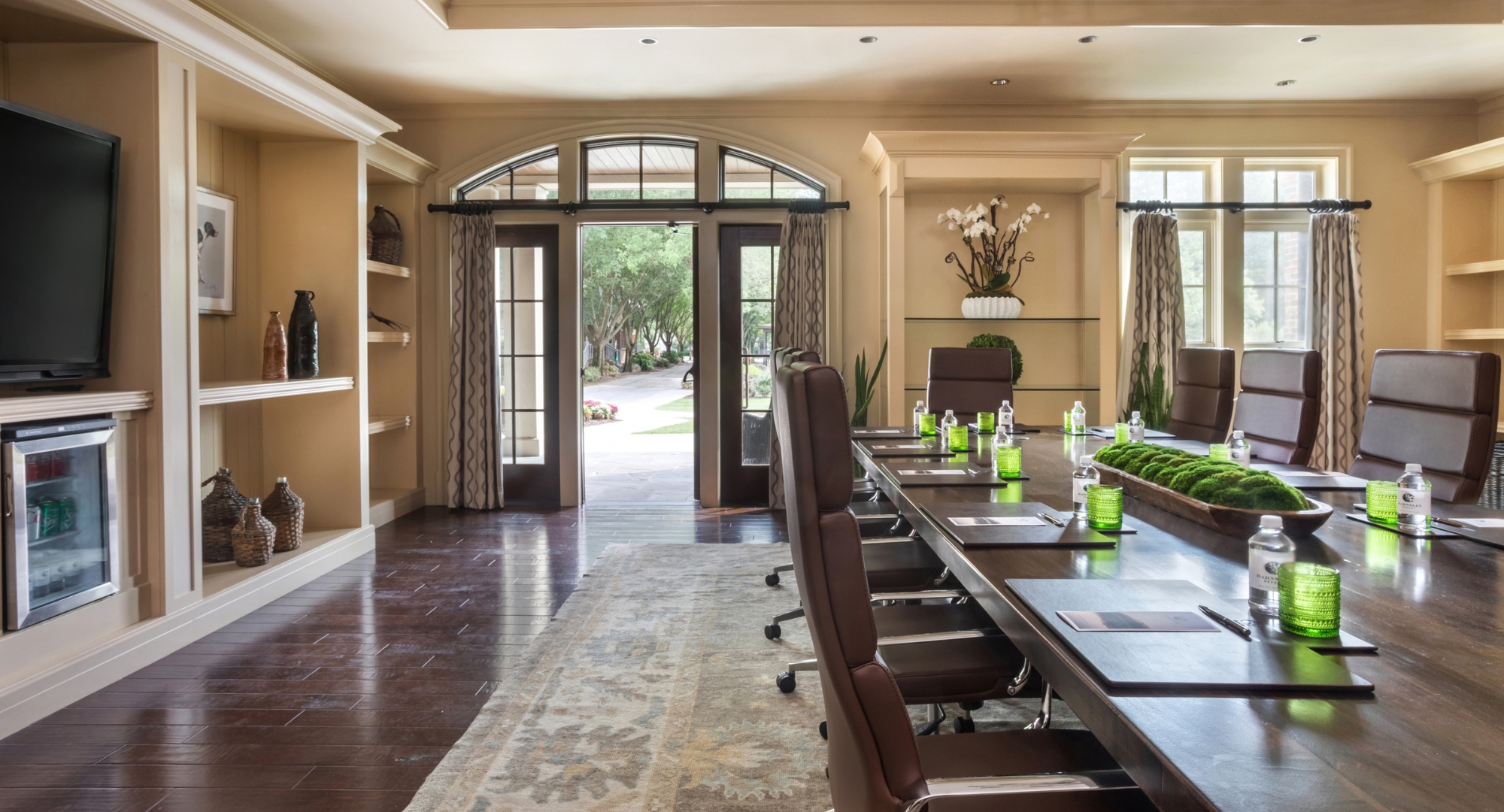 a conference room with chairs and a table