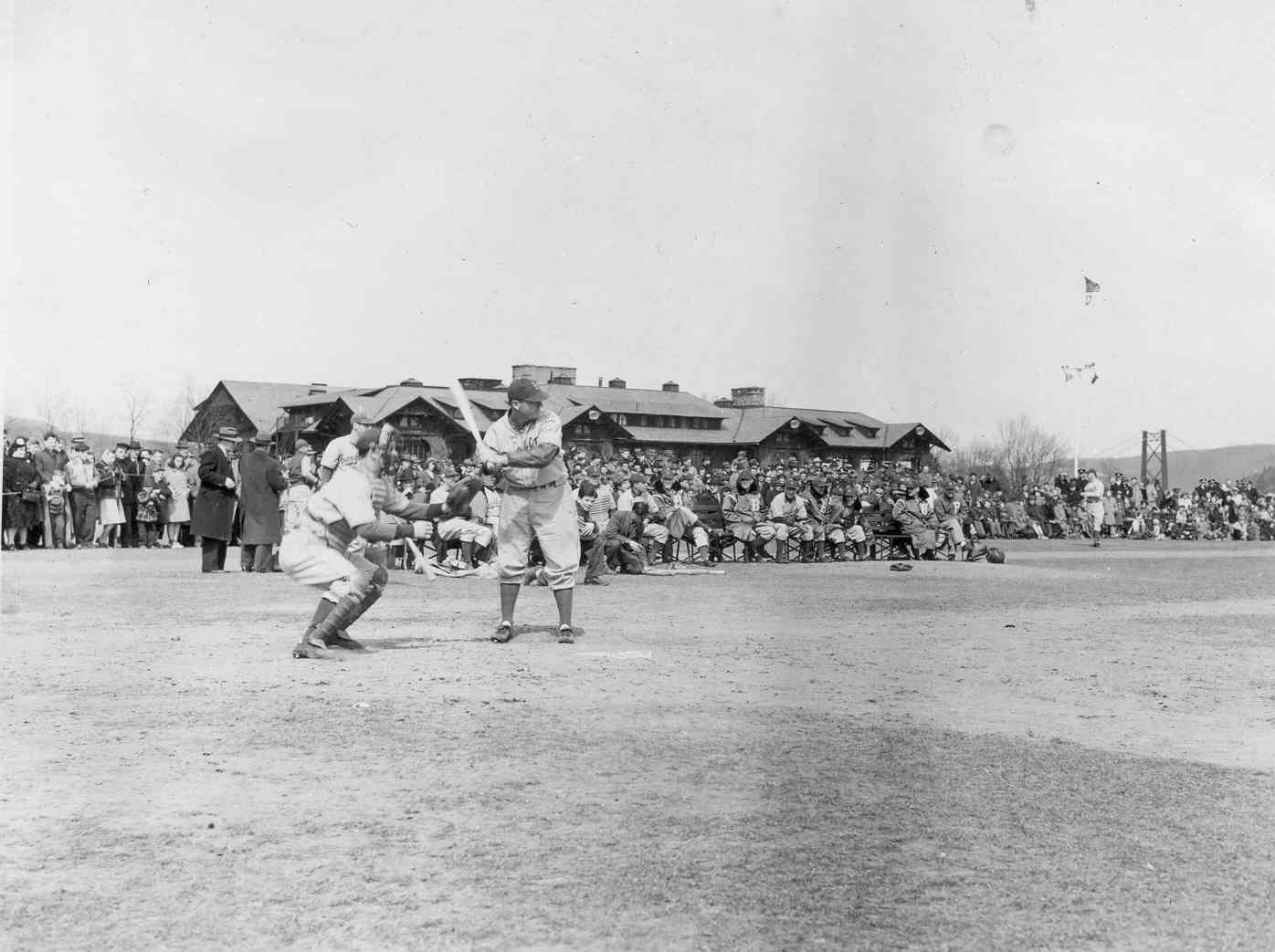 a baseball players on a field