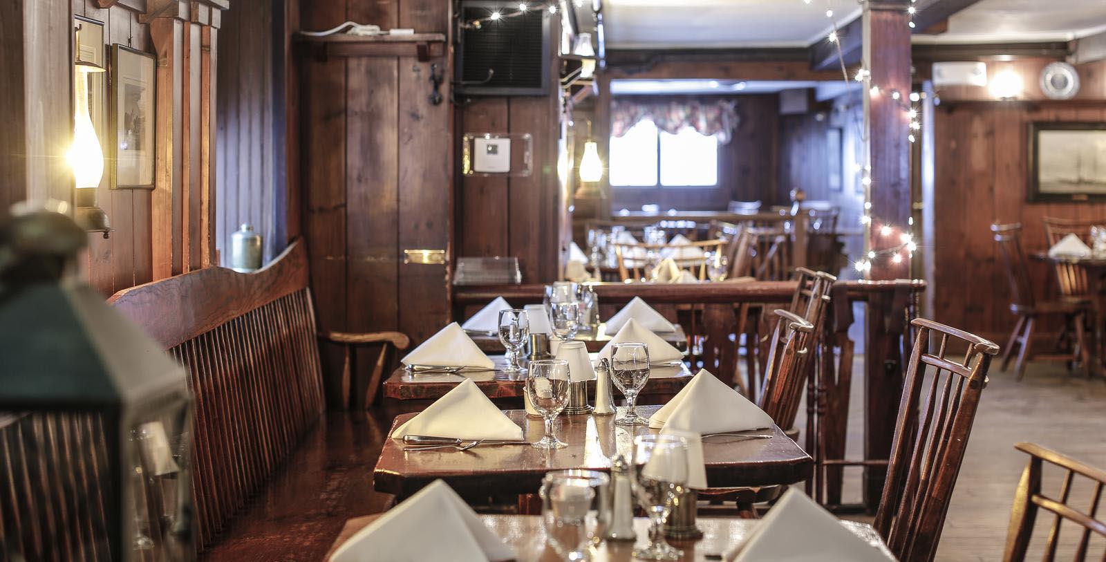a restaurant with tables and chairs