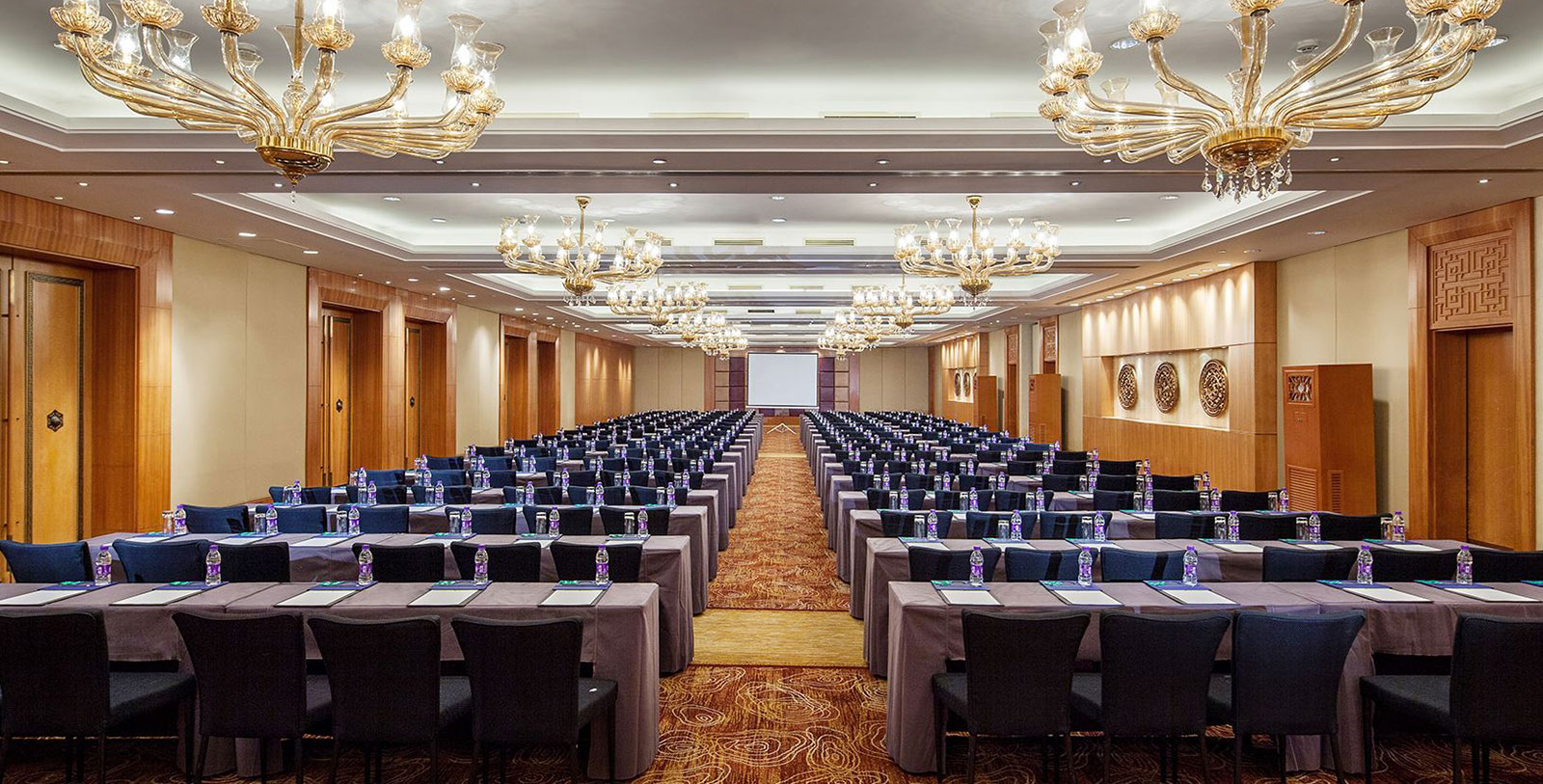 a room with tables and chairs