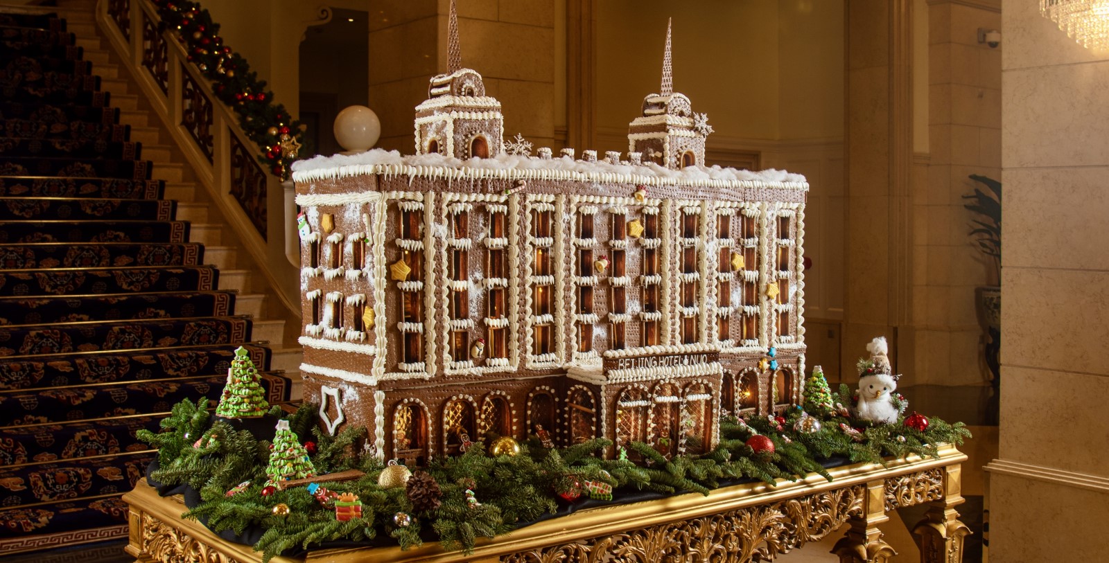a gingerbread house on a table