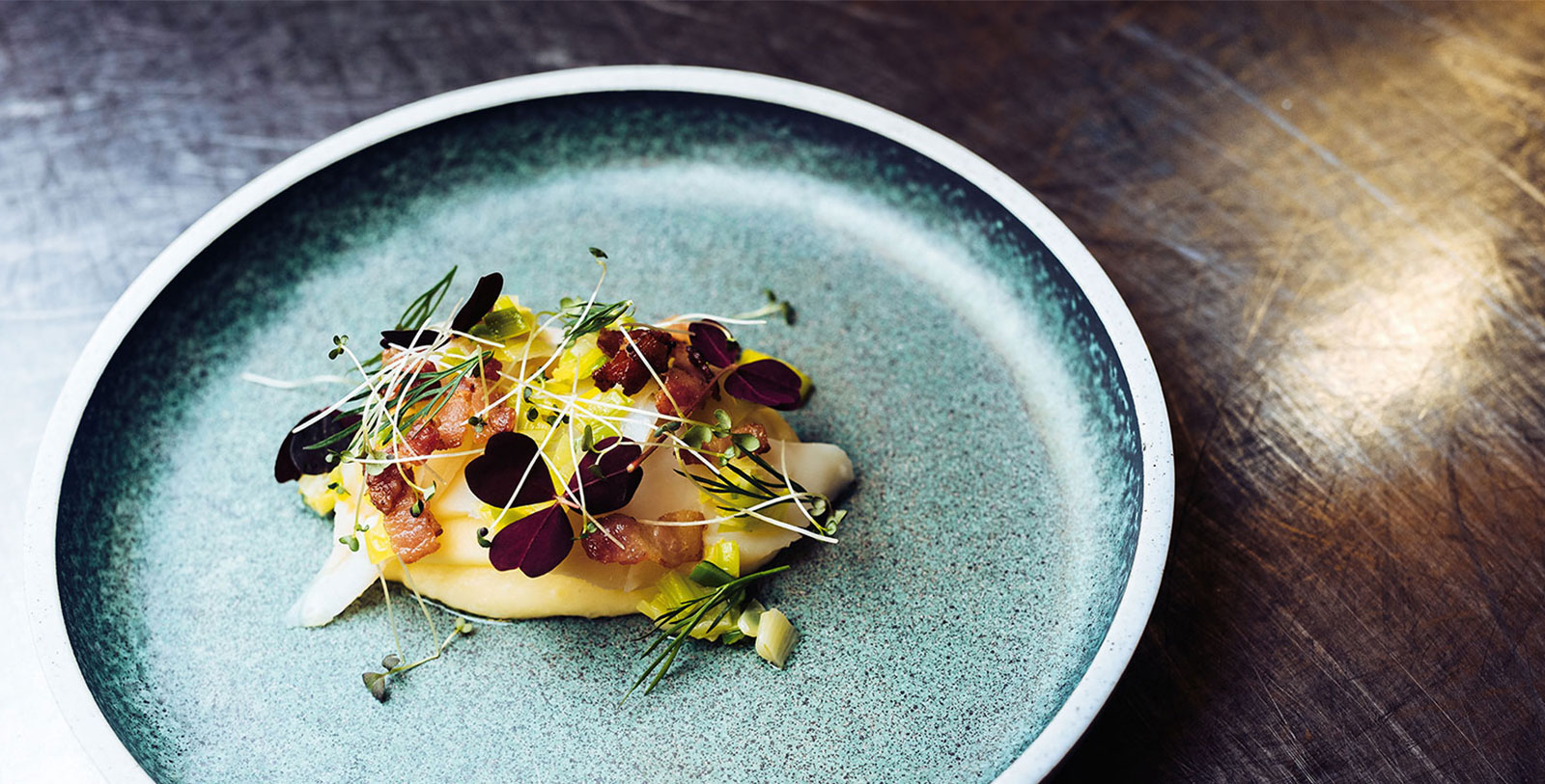 a plate of food on a table