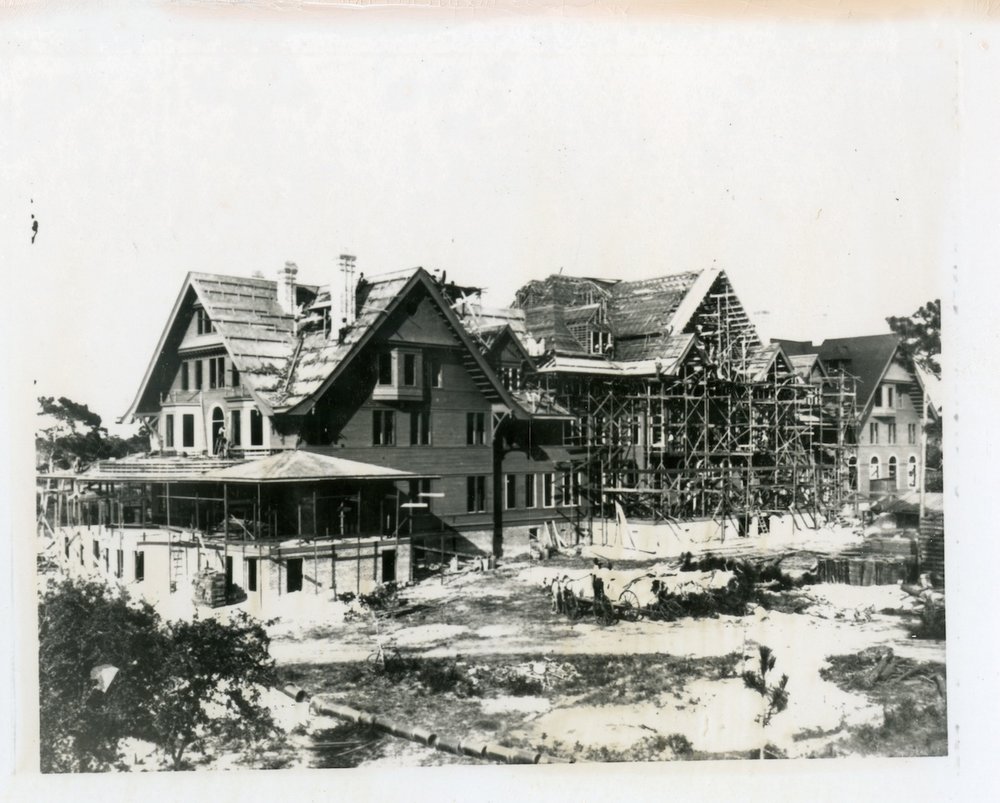 a group of houses under construction