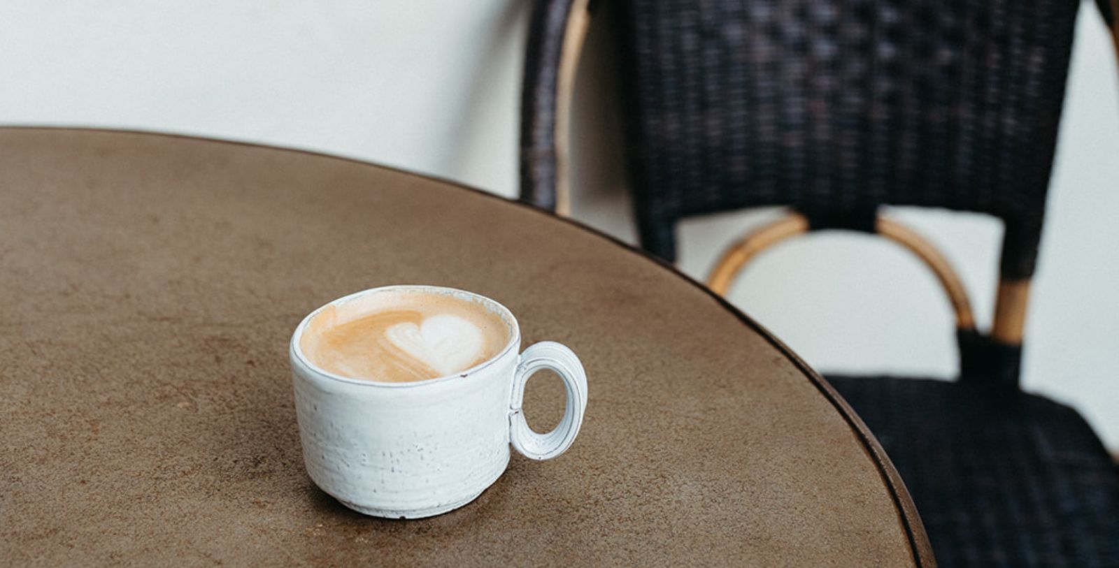 a cup of coffee on a table