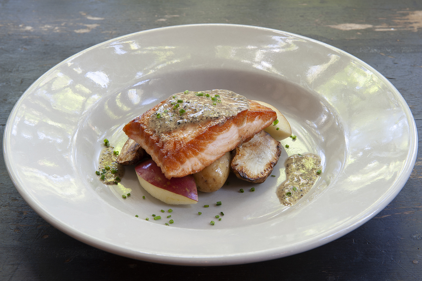 a plate of food on a table