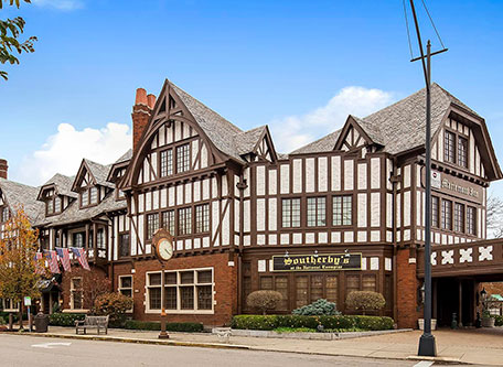 a building with a clock on the front
