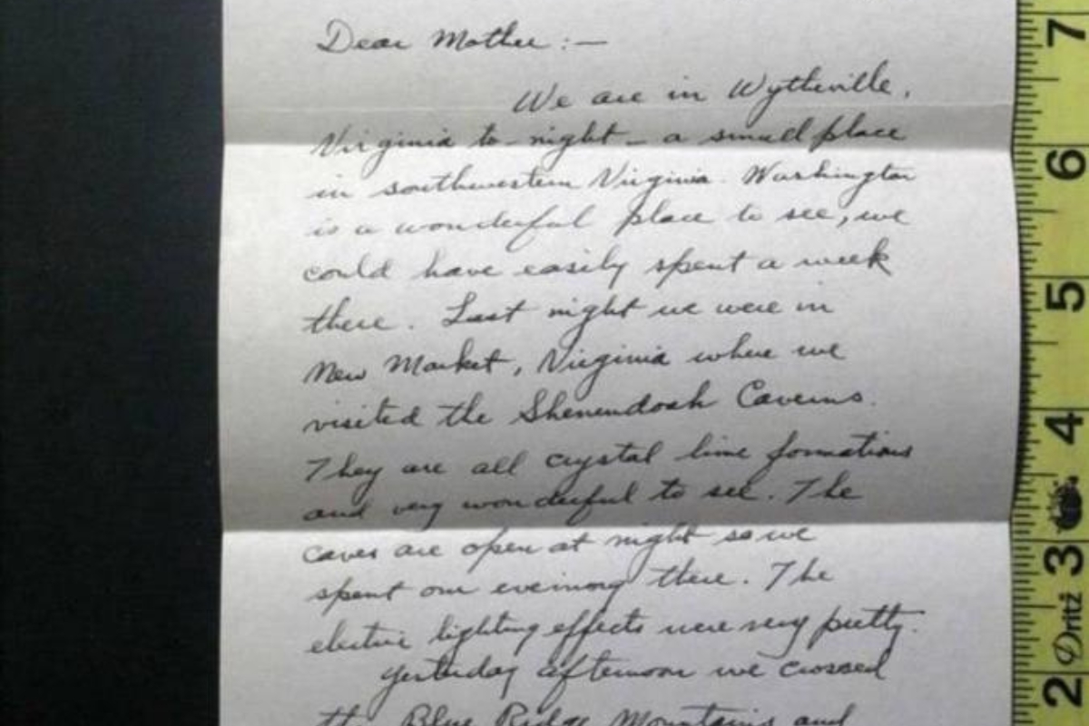 a letter written on a piece of paper