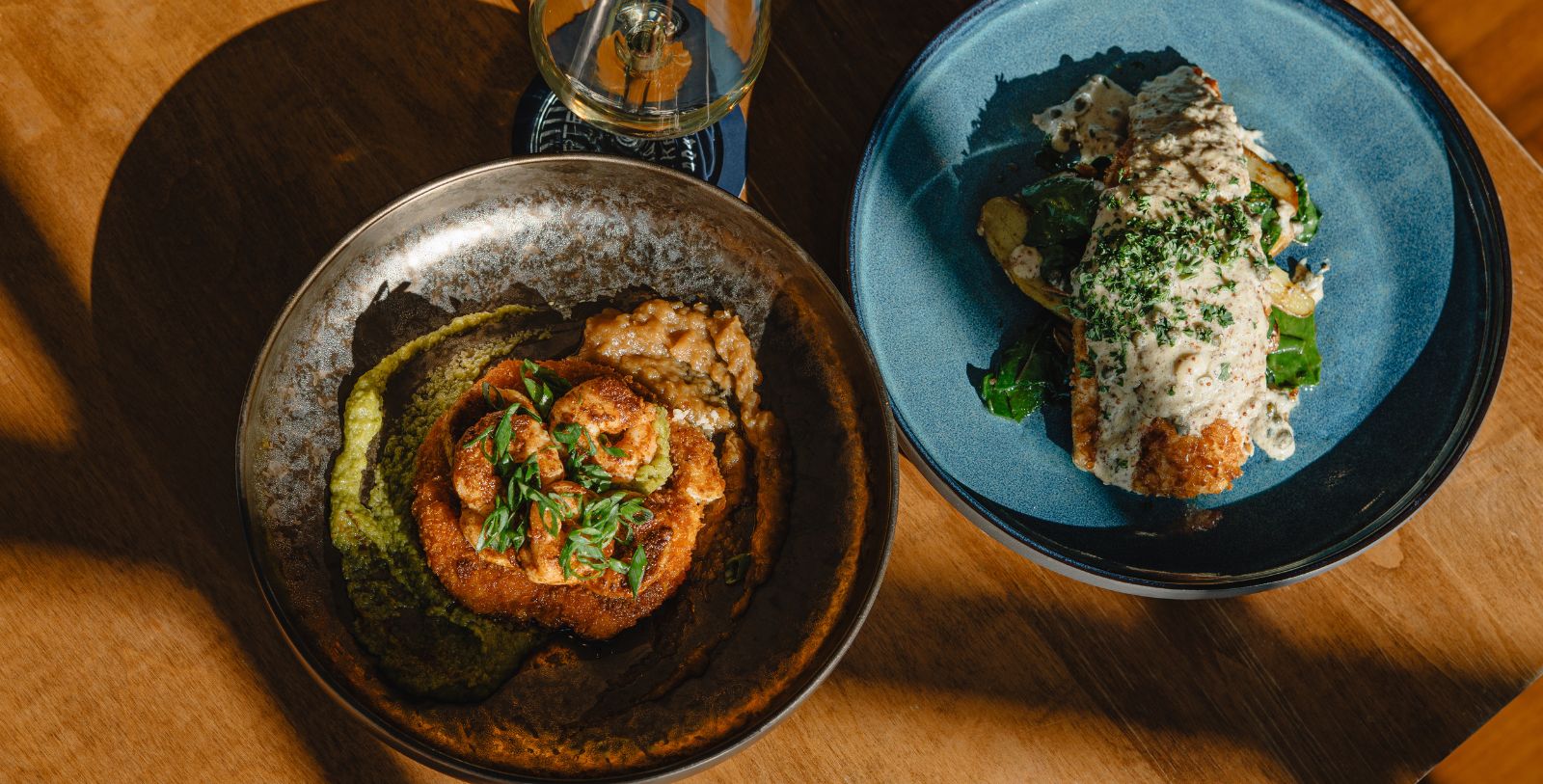 a plate of food on a table