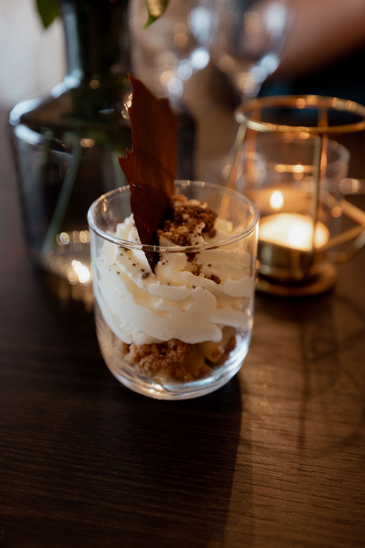 a dessert in a glass