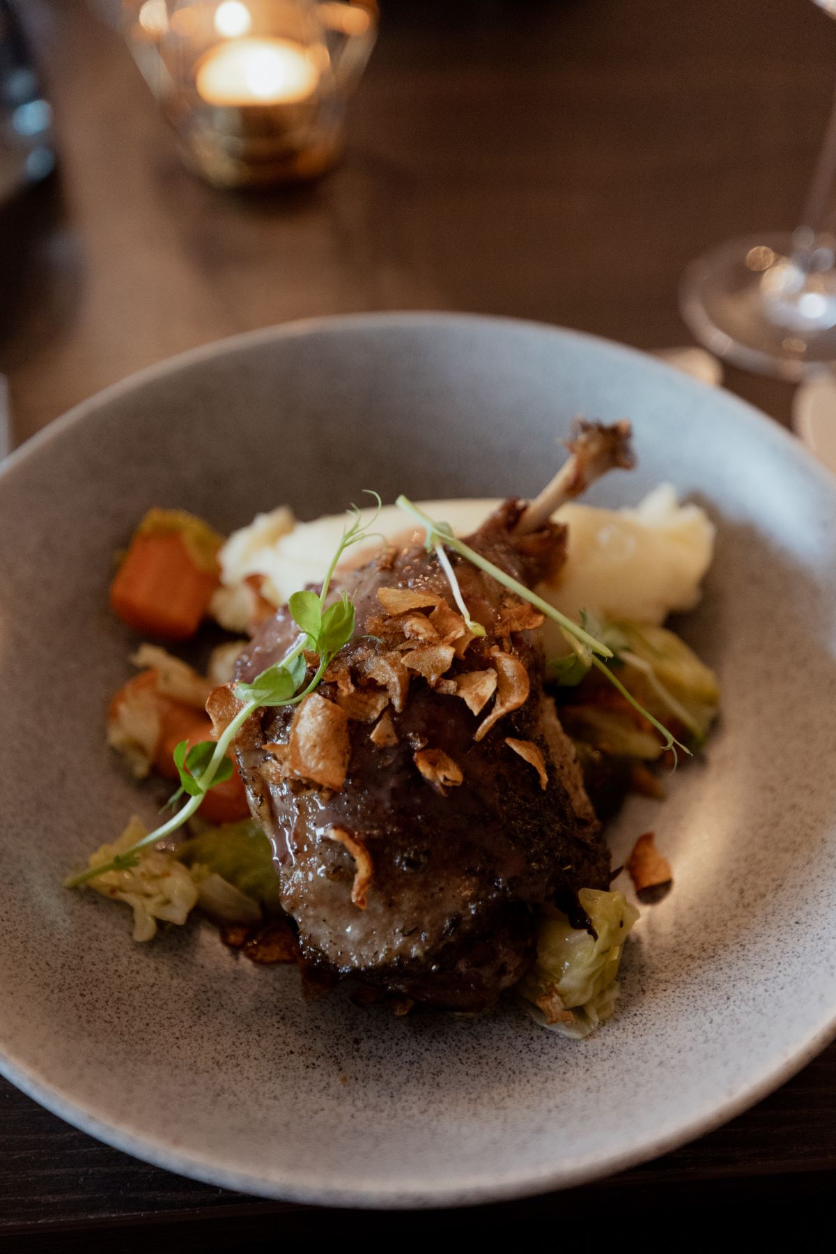 a plate of food on a table