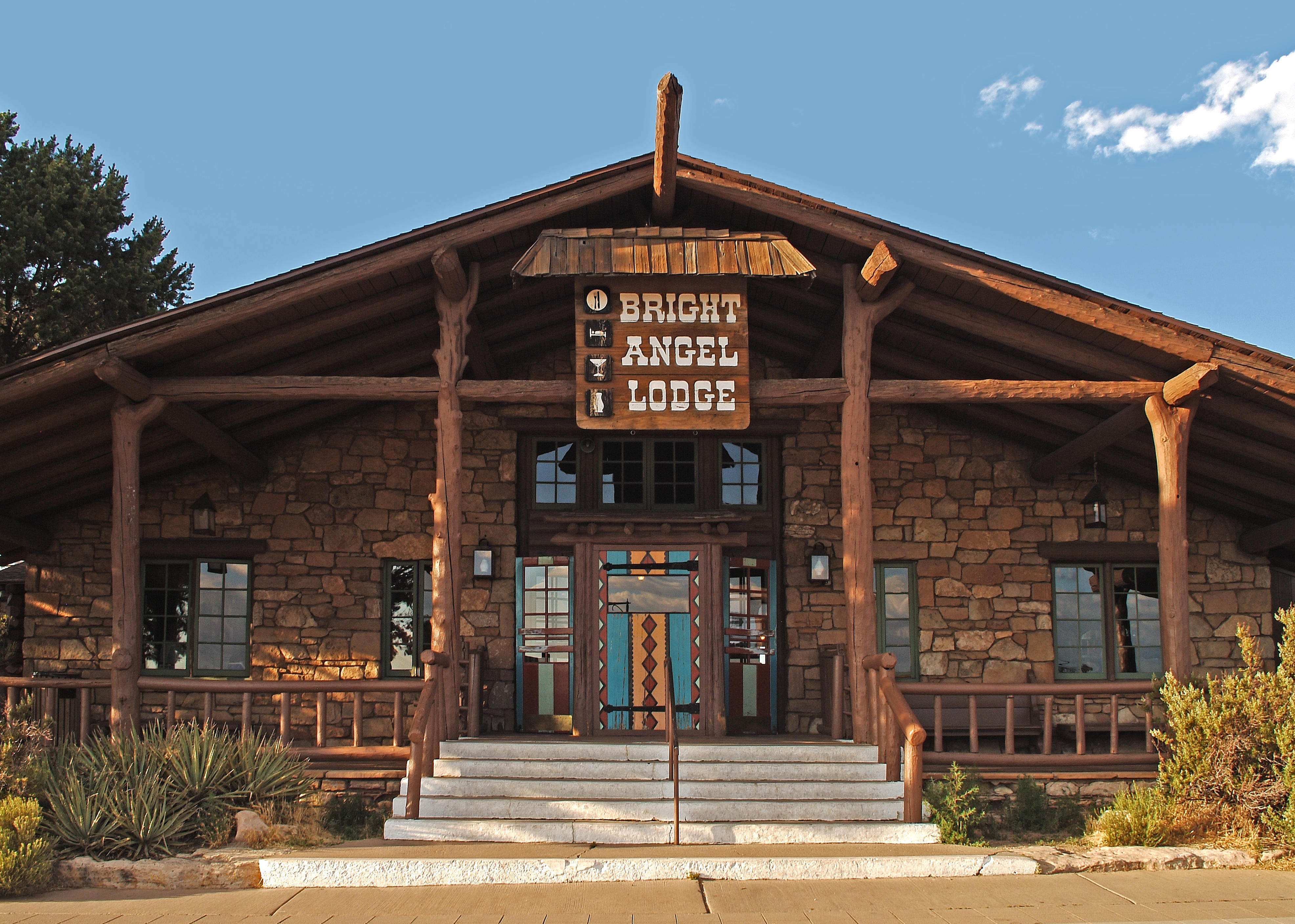 a building with a sign on the front