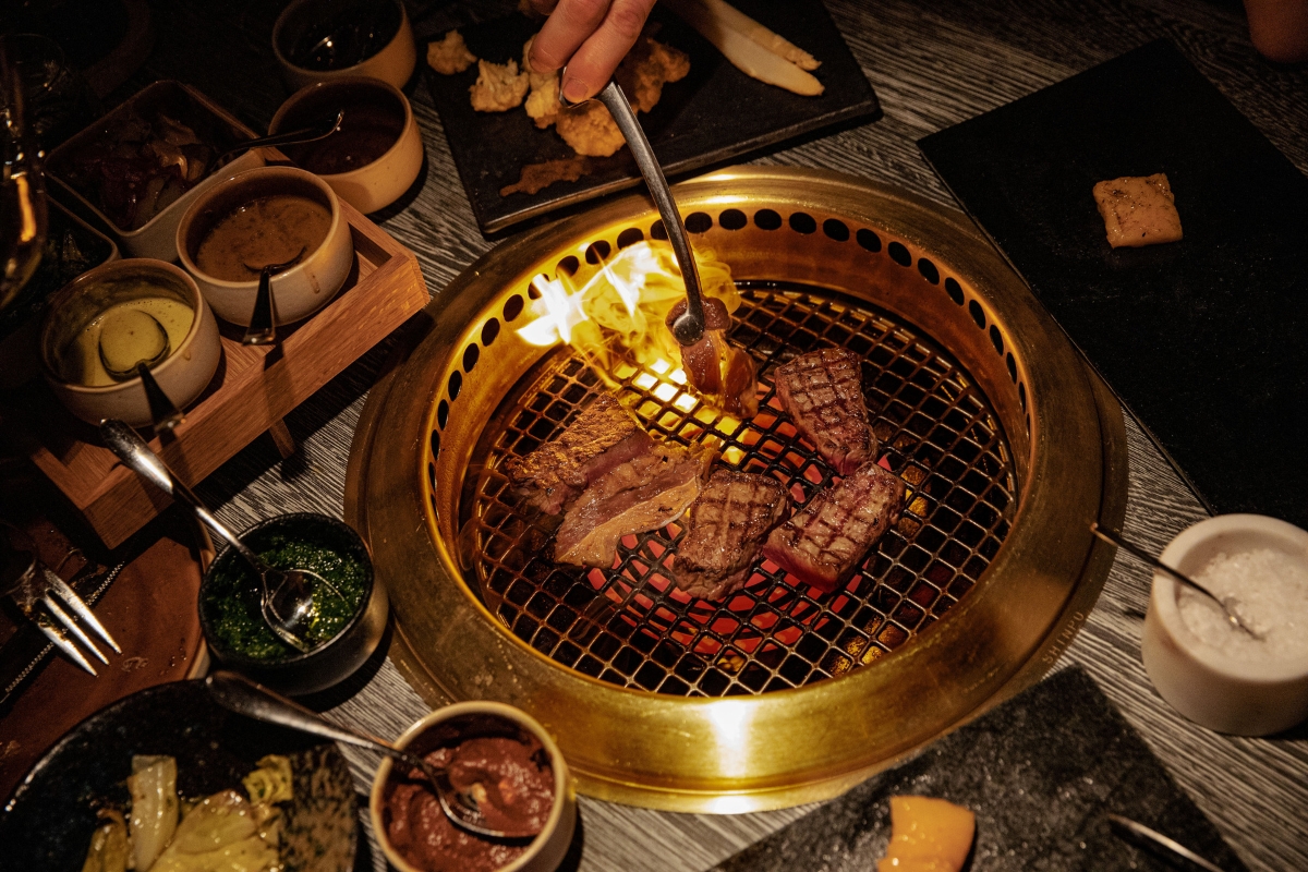a meat on a grill
