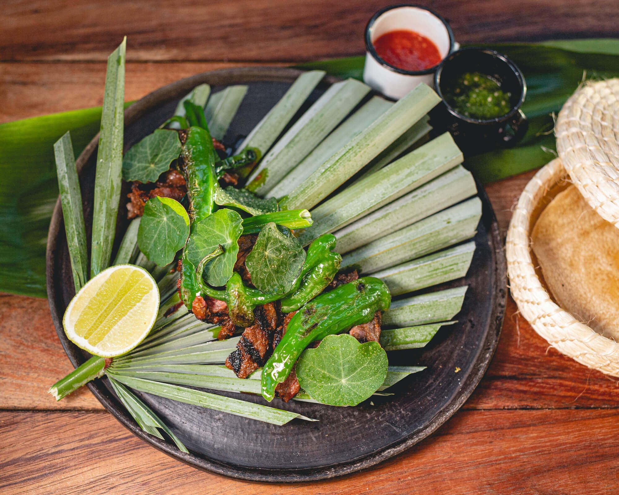 a plate of food on a table
