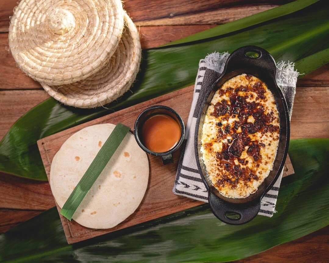 a plate of food on a table