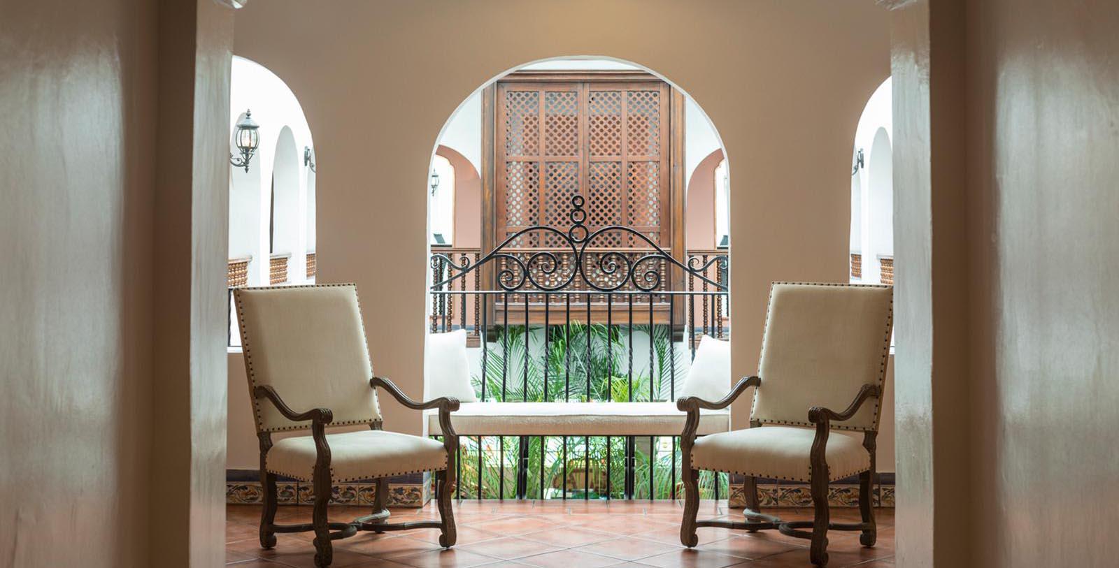 two chairs in a room