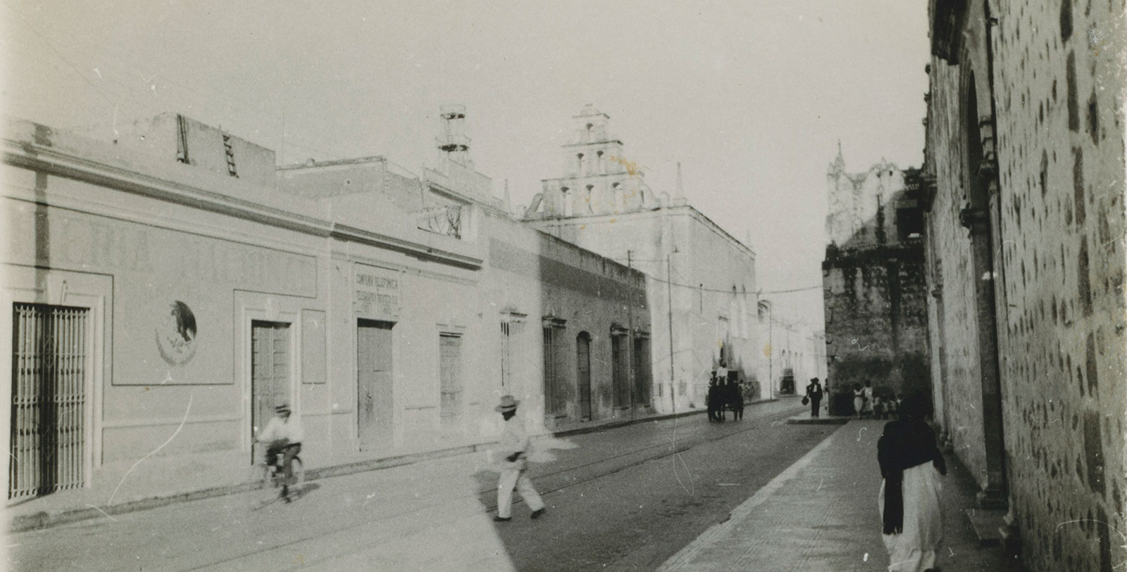 a man walking on a street