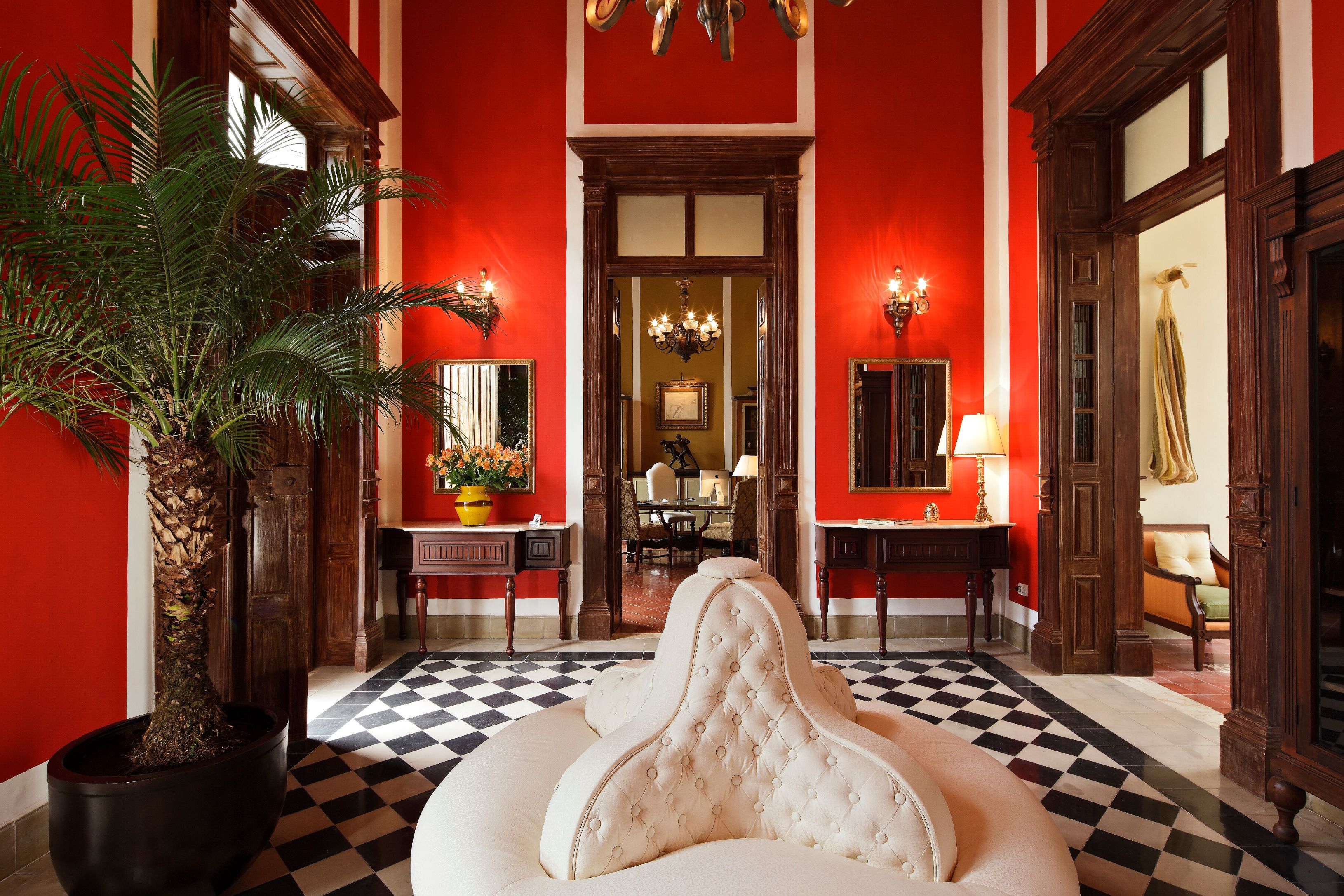 a white chair in a room
