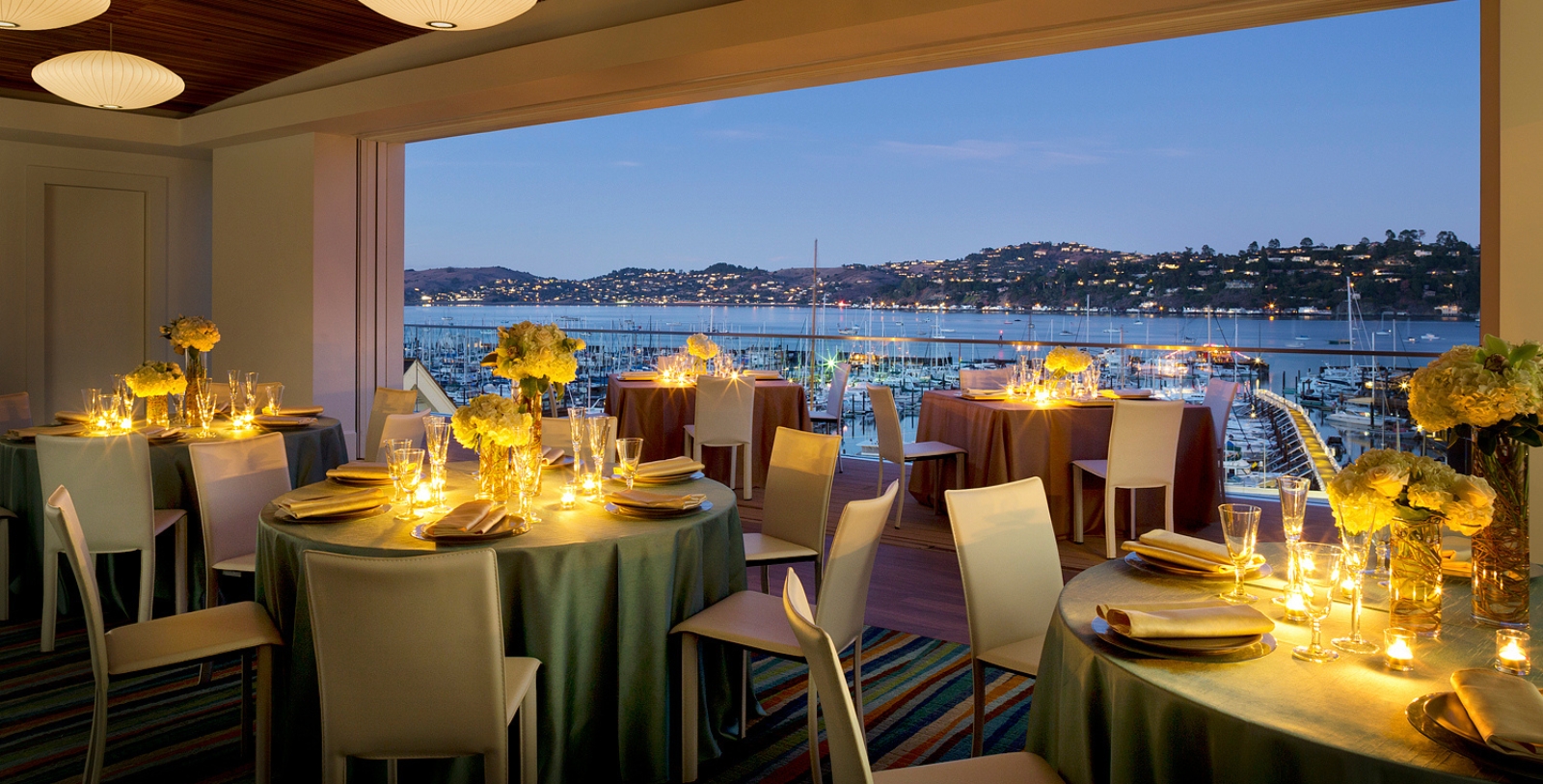 a table set up for a dinner party