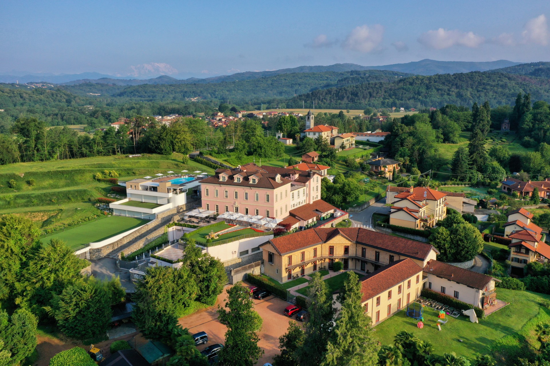 a large group of houses in a valley