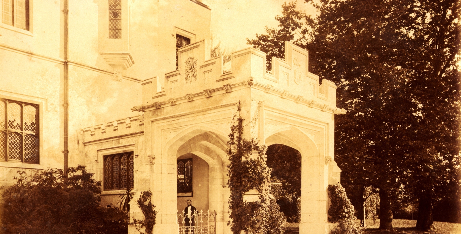 a person standing in front of a building