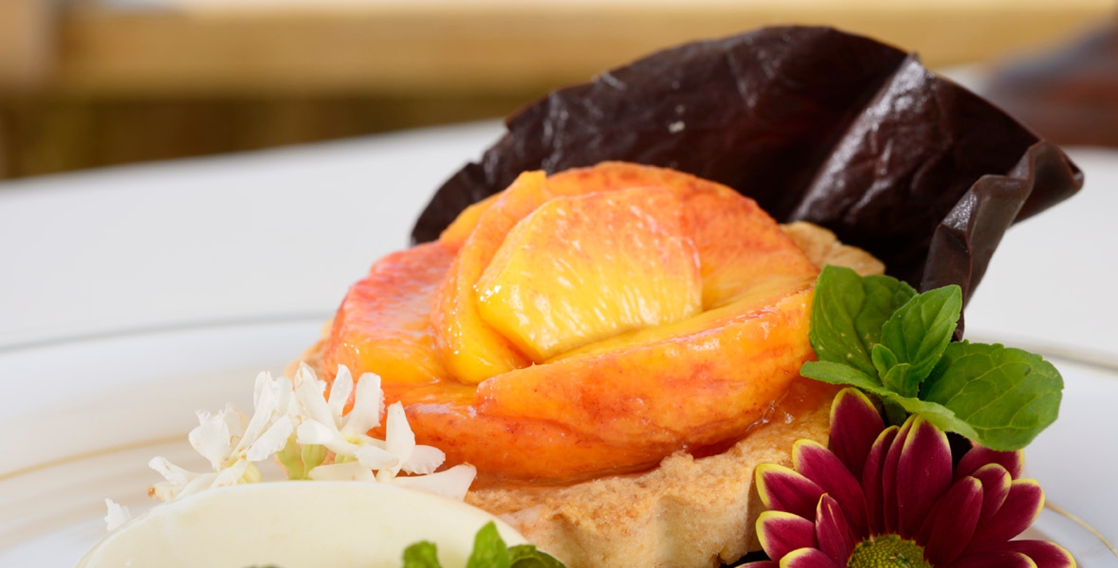 a close up of food