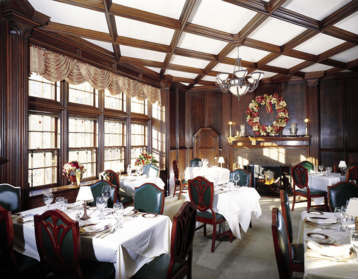 a restaurant with tables and chairs