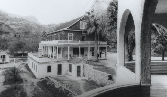 a large house with a large porch