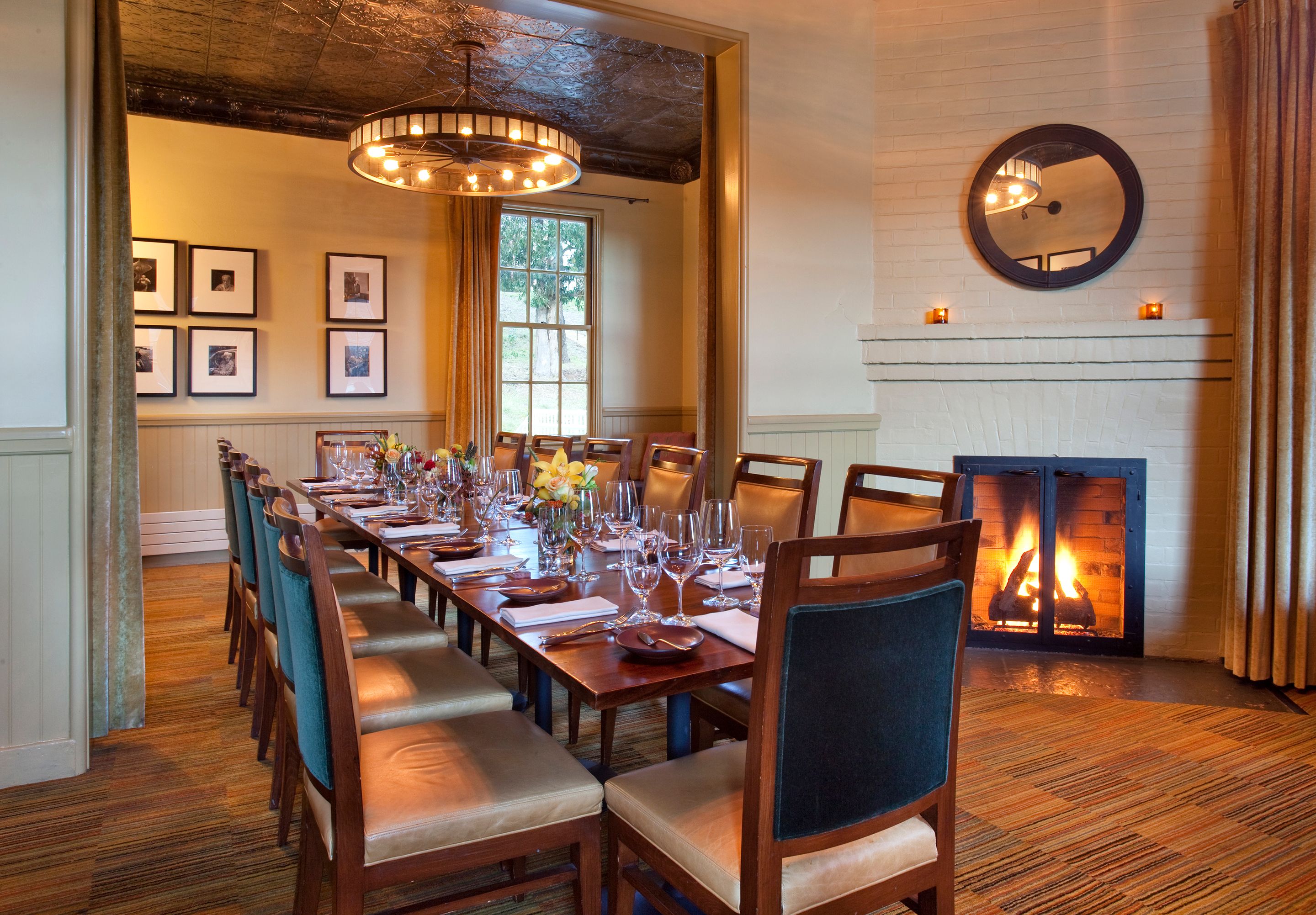 a table set for a dinner party