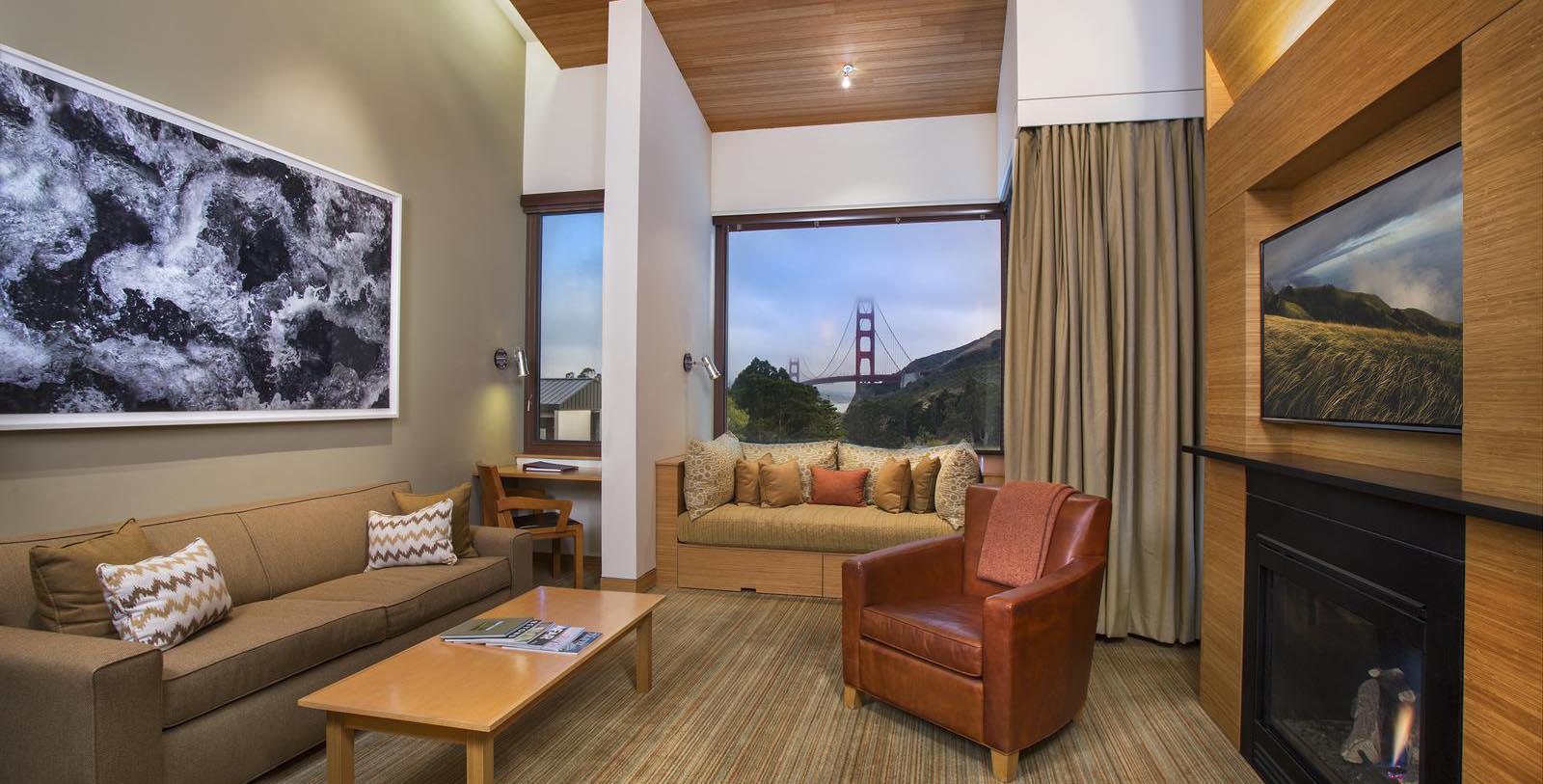 a living room with a couch and a table