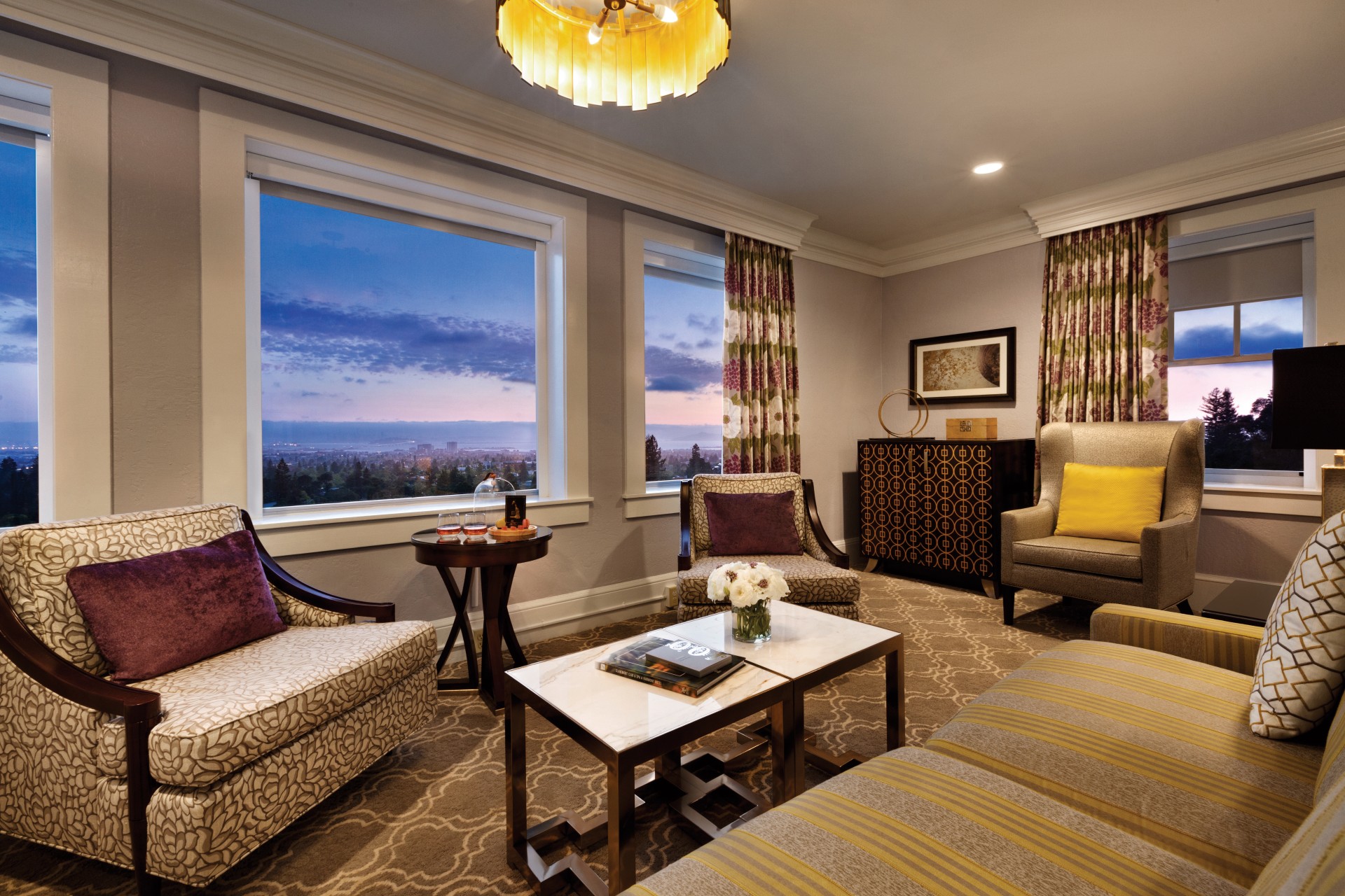 a room with couches and chairs