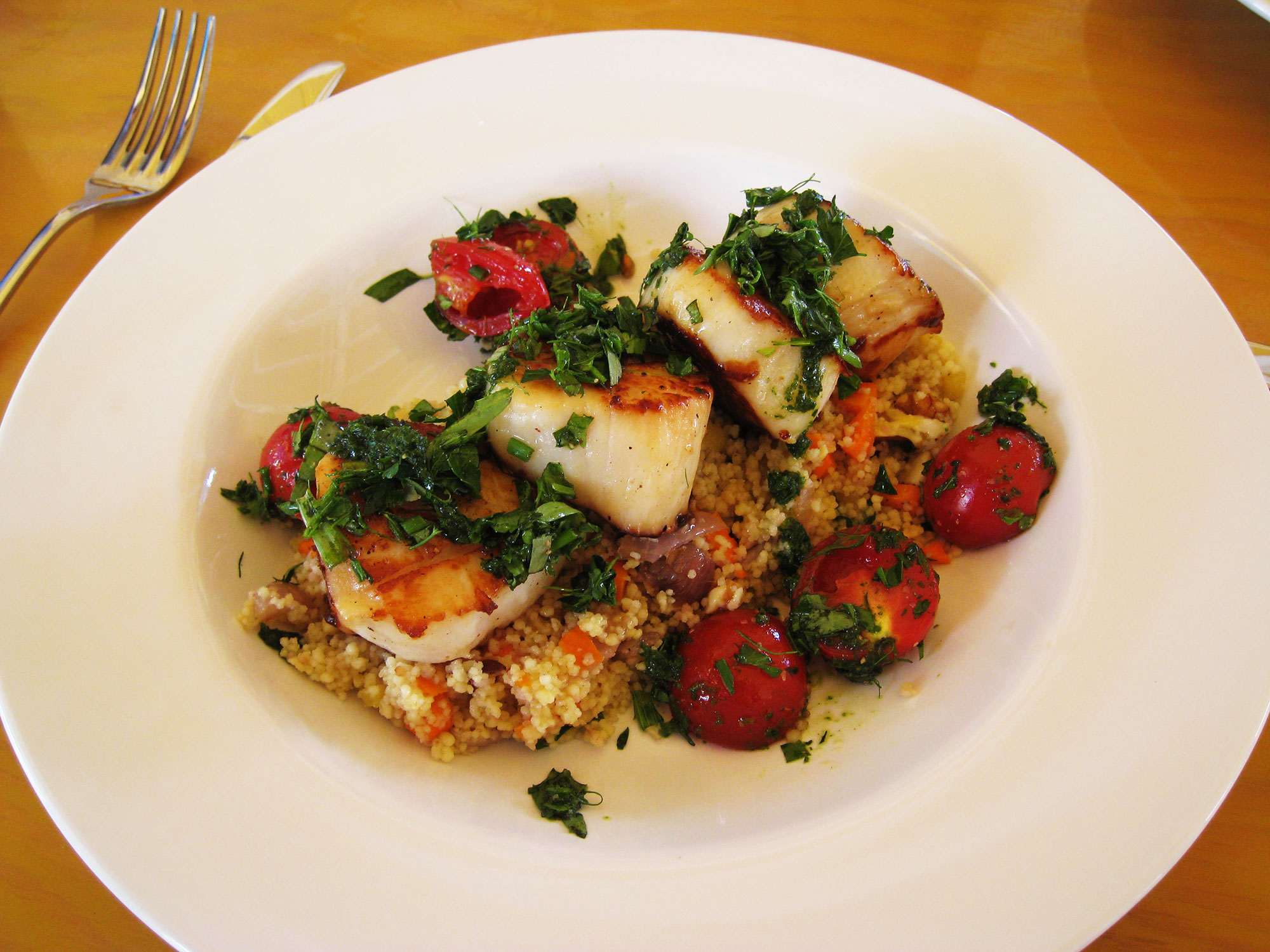 a plate of food on a table