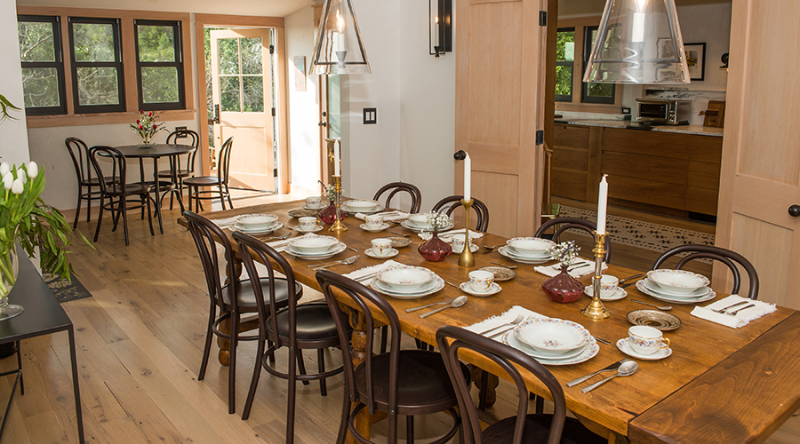 a table set for a dinner party