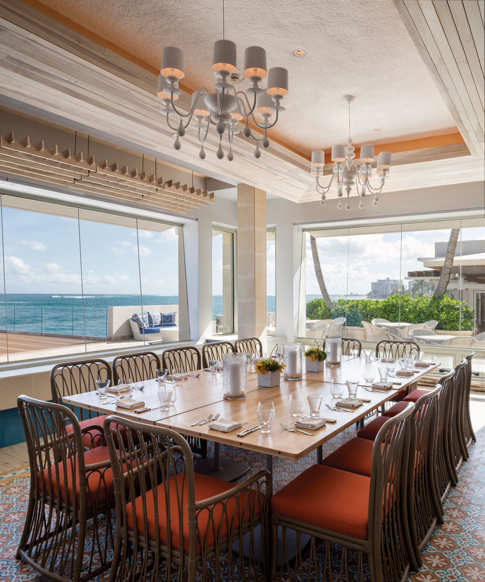 a large table set for a dinner