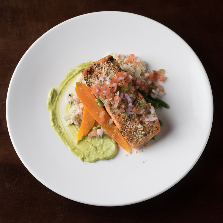 a plate of food on a table