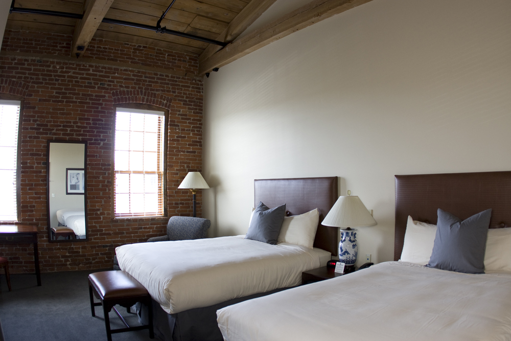 two beds in a room
