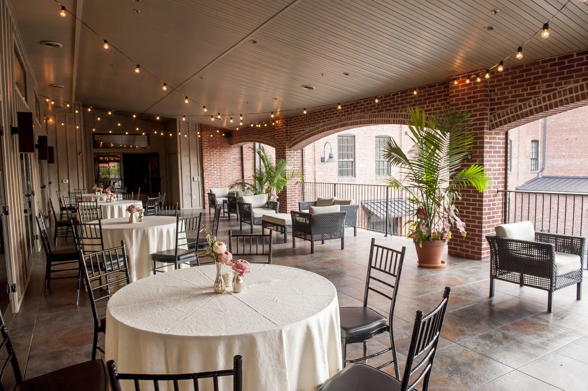 a room with tables and chairs